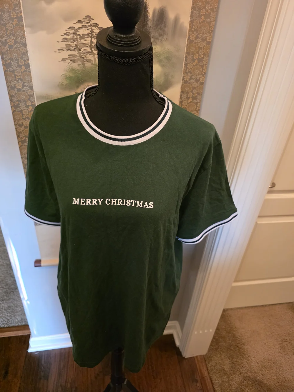 Merry Christmas Green Holiday Tee